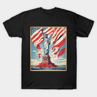 New York United States of America Tourism Vintage Poster T-Shirt